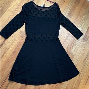 LAST CHANCE!! Comfy sheer polka dot dress